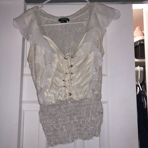 Creme Love me Lace Top